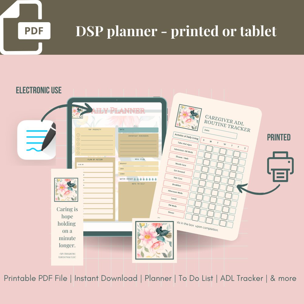 Planner Pages for Caregivers - Tablet & Download
